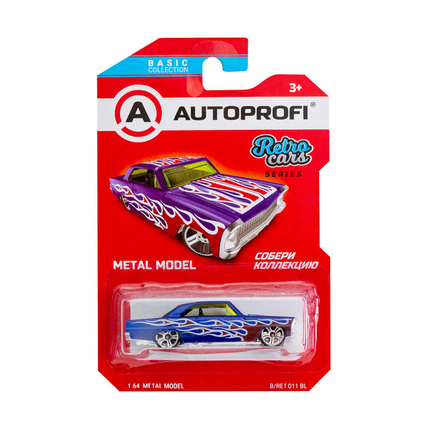 Машина метал. 1:64 Серия RETRO CARS синий
