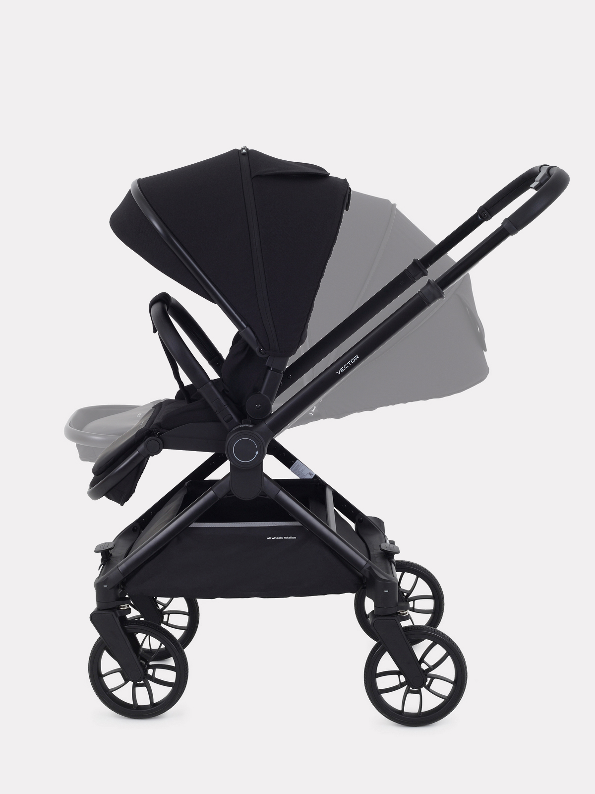 Коляска детская Rant Vector (2в1) Black