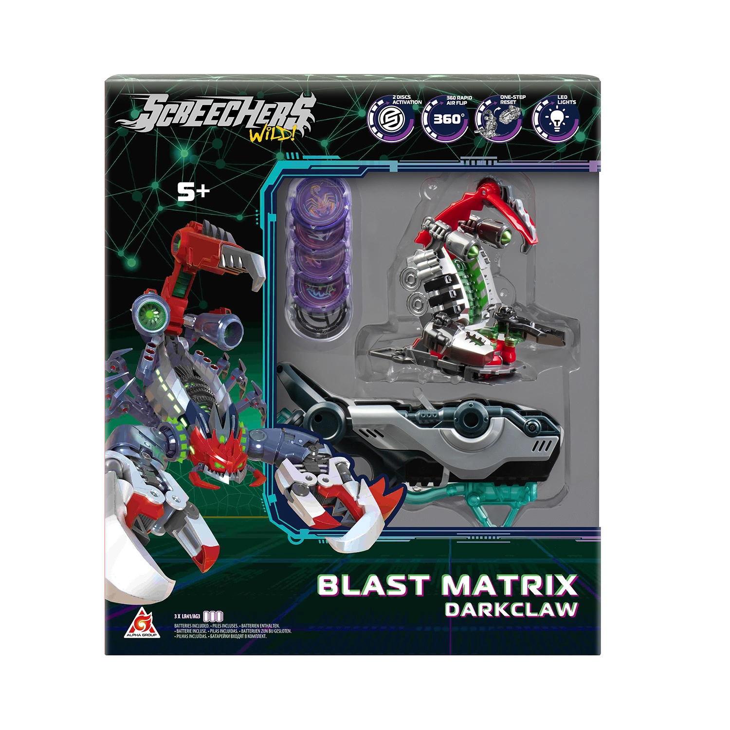 Дикие Скричеры Игровой набор Бласт Матрикс Дарккло S5 ТМ Screechers Wild