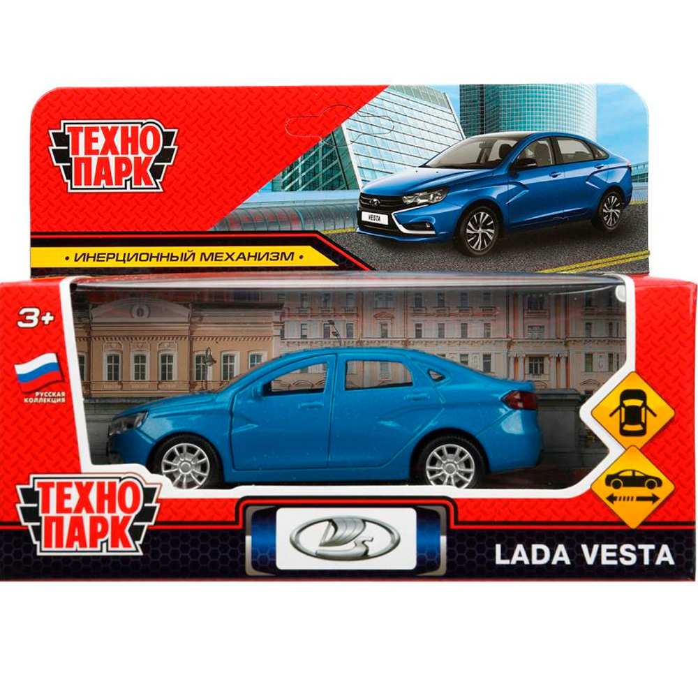 キャンペーン割WOW The Dlo1 US6.5 Машина метал. Технопарк Lada Vesta 11,5 см двери, синий 392066
