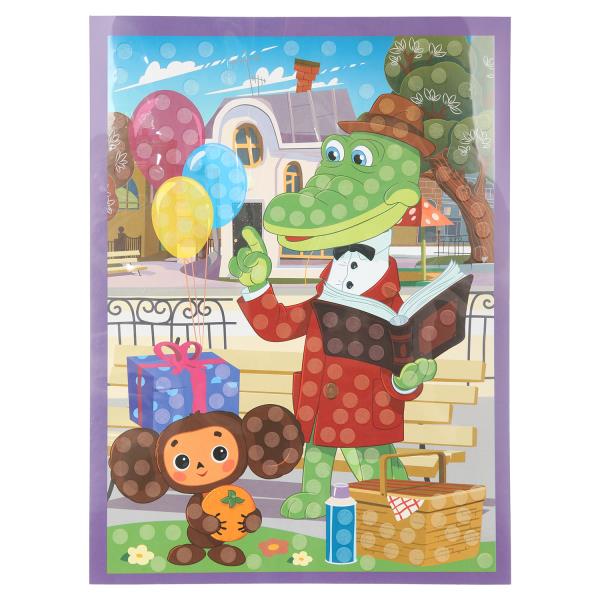 Аппликация помпонами 17*23 см Чебурашка MultiArt 391940