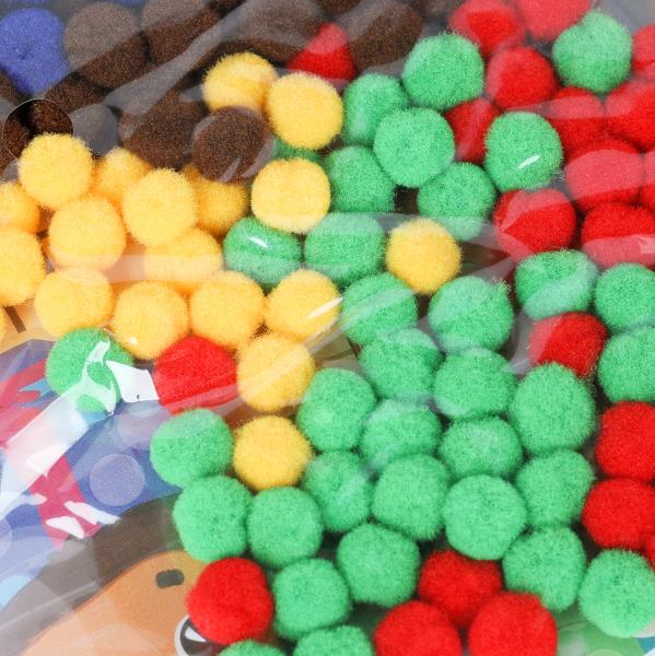 Аппликация помпонами 17*23 см Чебурашка MultiArt 391940