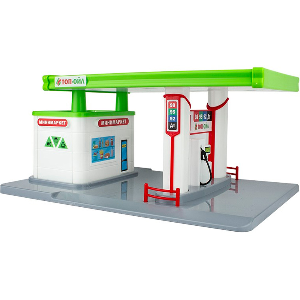 Автозаправочная станция Топ-ойл многофункциональный игровой набор в подар. коробке