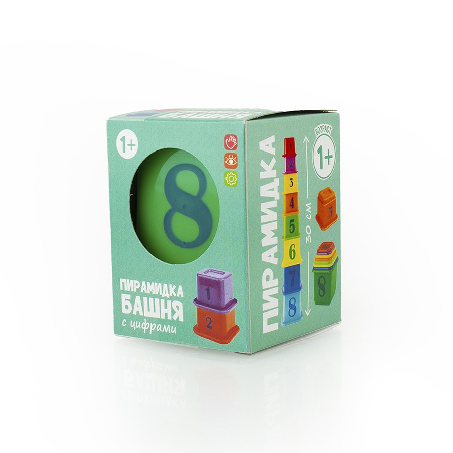 Пирамида Башня 30 см, 8 элементов (в коробочке)