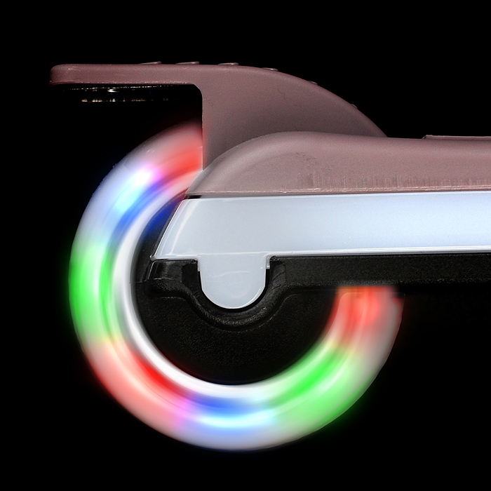 Самокат 3-х кол. Rocket колёса световые PU фиолетовый