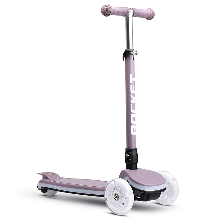 Самокат 3-х кол. Rocket колёса световые PU фиолетовый