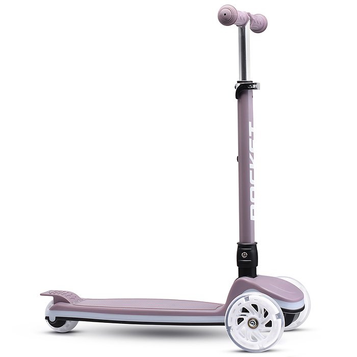 Самокат 3-х кол. Rocket колёса световые PU фиолетовый