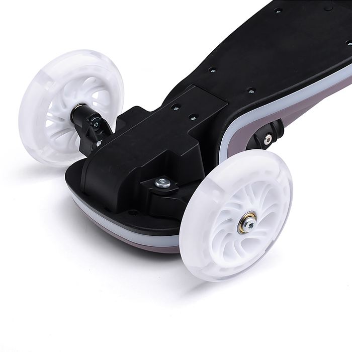 Самокат 3-х кол. Rocket колёса световые PU фиолетовый