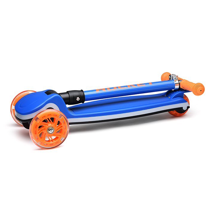 Самокат 3-х кол. Rocket колёса световые PU синий