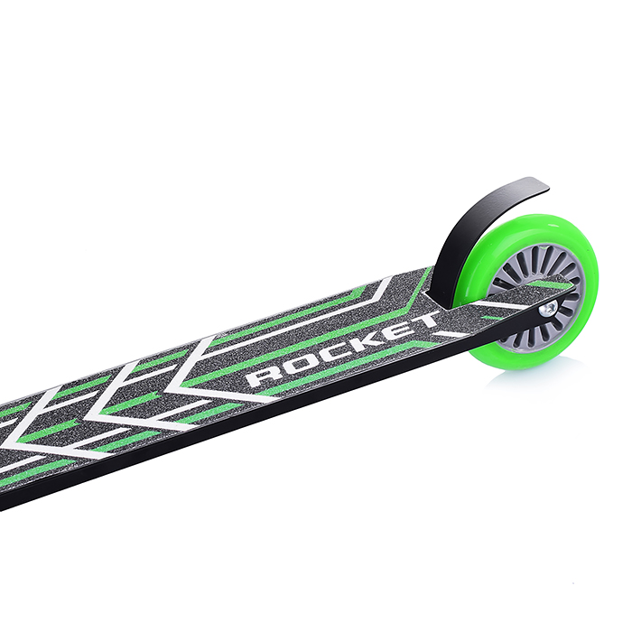Самокат трюковый Rocket колеса PU пластик 100 мм ABEC 7 зелёный