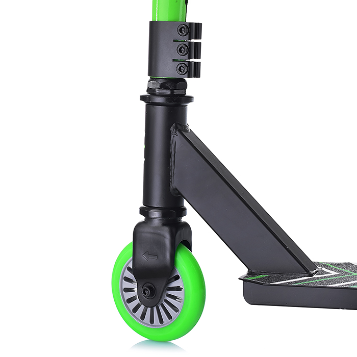 Самокат трюковый Rocket колеса PU пластик 100 мм ABEC 7 зелёный