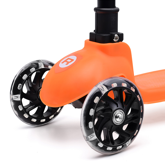 Самокат 3-х кол. Rocket колёса PU оранжевый