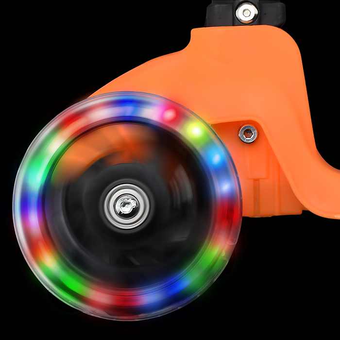 Самокат 3-х кол. Rocket колёса PU оранжевый