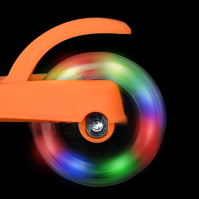 Самокат 3-х кол. Rocket колёса PU оранжевый