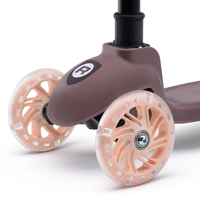 Самокат 3-х кол. Rocket колёса PU коричневый
