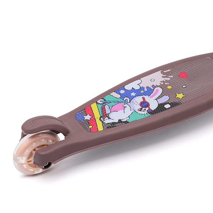 Самокат 3-х кол. Rocket колёса PU коричневый