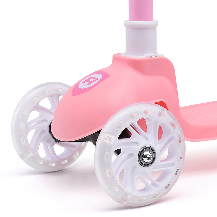 Самокат 3-х кол. Rocket колёса PU розовый
