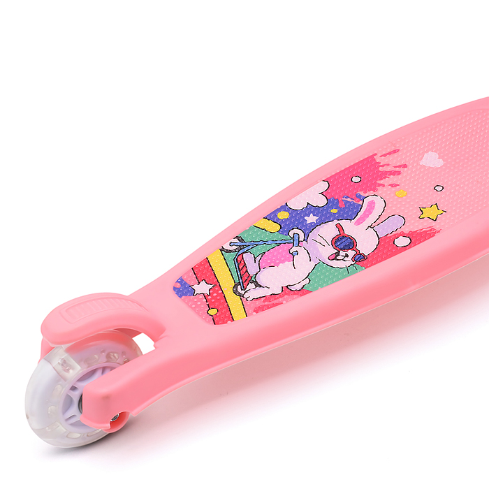 Самокат 3-х кол. Rocket колёса PU розовый