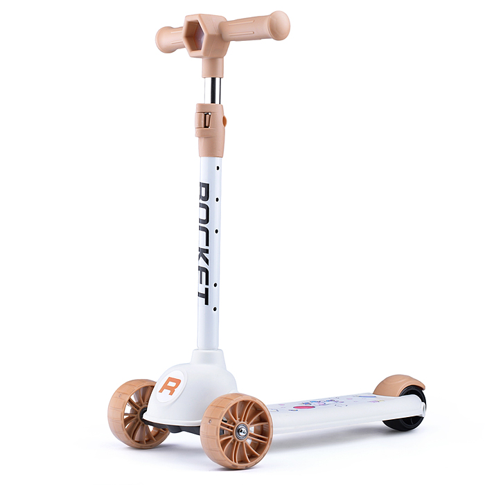 Самокат 3-х кол. Rocket белый
