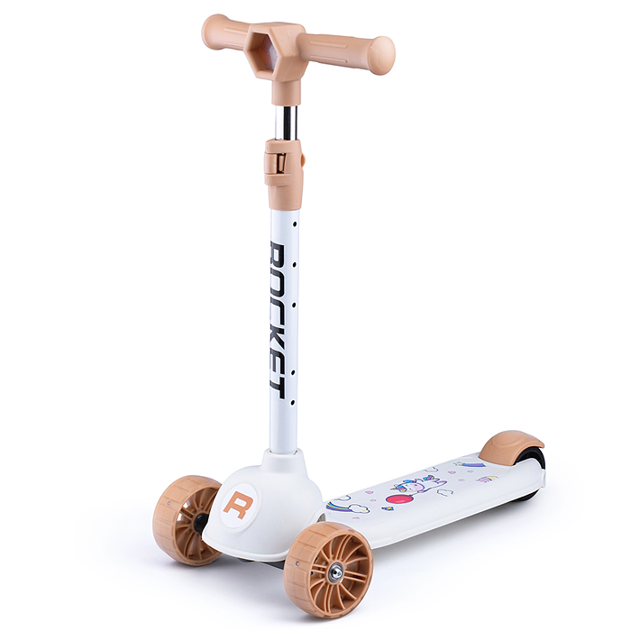 Самокат 3-х кол. Rocket белый