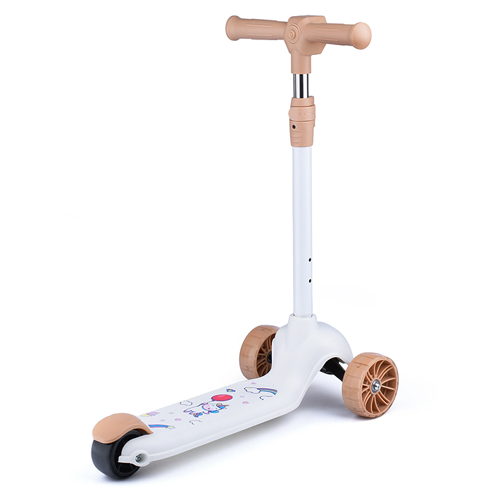 Самокат 3-х кол. Rocket белый