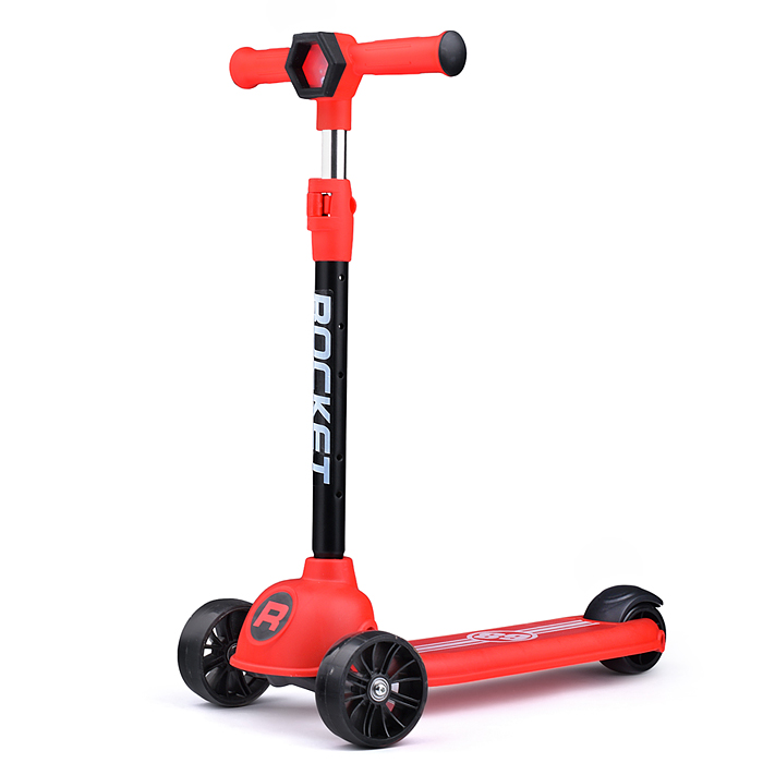 Самокат 3-х кол. Rocket красный
