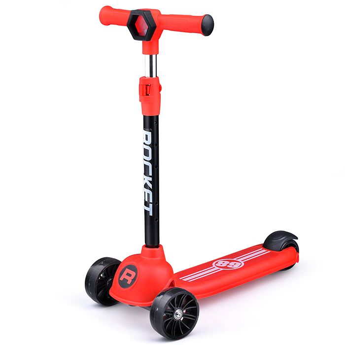 Самокат 3-х кол. Rocket красный