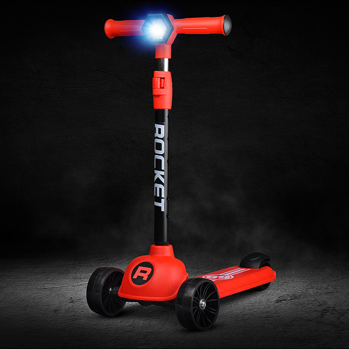 Самокат 3-х кол. Rocket красный