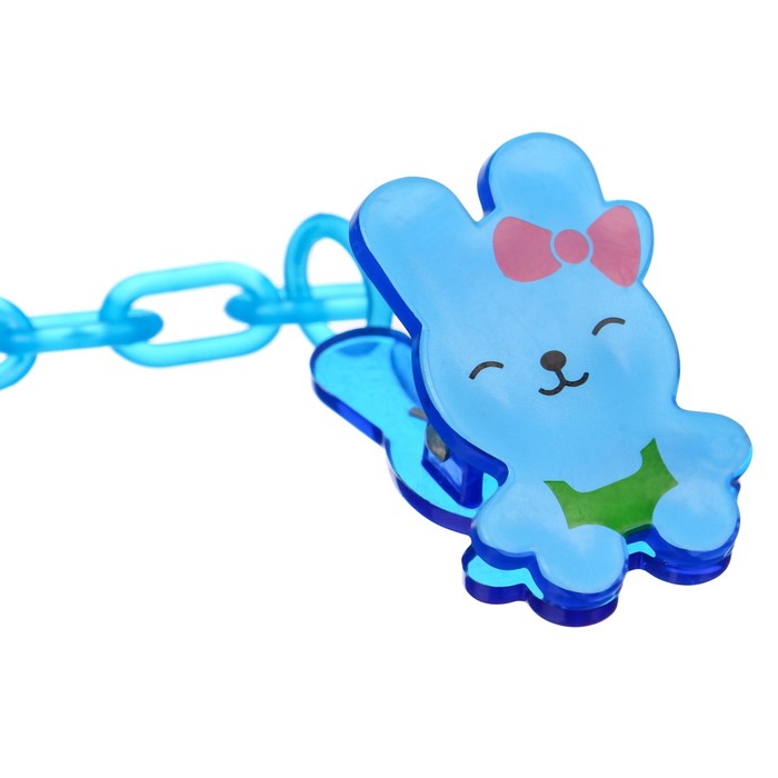 Соска - пустышка силиконовая классическая Крошка Я Зайка 6+ мес с колпачком голуб