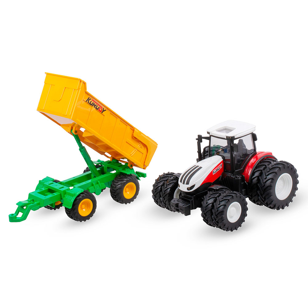 Трактор РУ с прицепом свет 45см