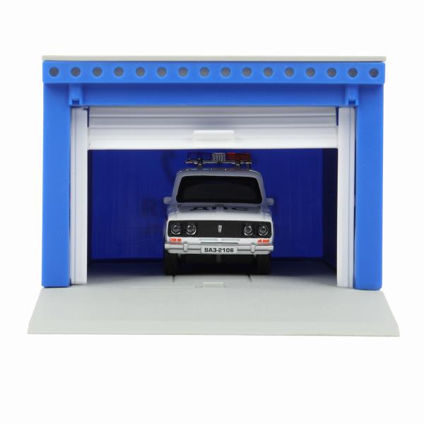 Гараж Технопарк 20,5 см Полиция ваз 2106 синий 390955