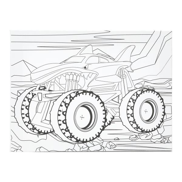 Холст для росписи 15*20 см Джип-акула Multiart 392579