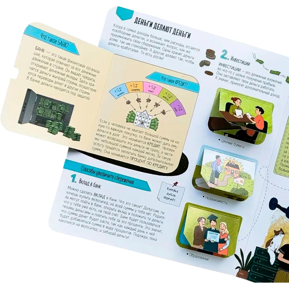 Книжка с окошками Откуда берутся деньги?