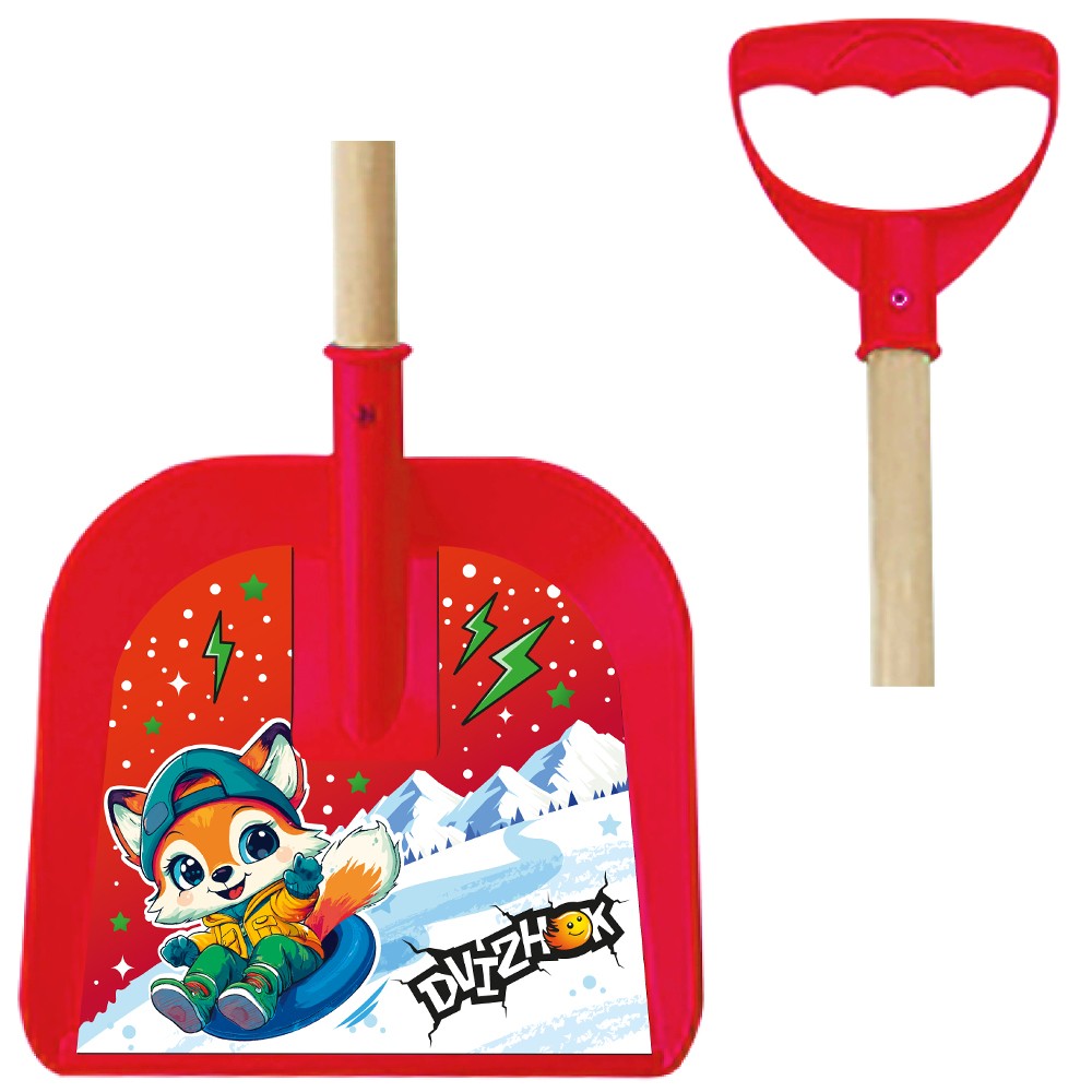 Лопата 65 см Лисенок дер. черенок красная Dvizhok