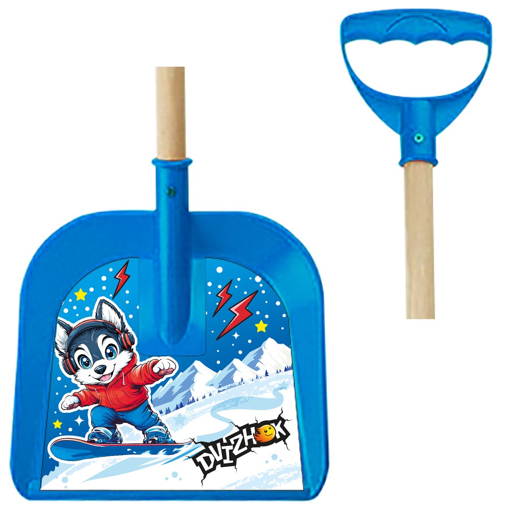 Лопата 65 см Хаски дер. черенок голубая Dvizhok