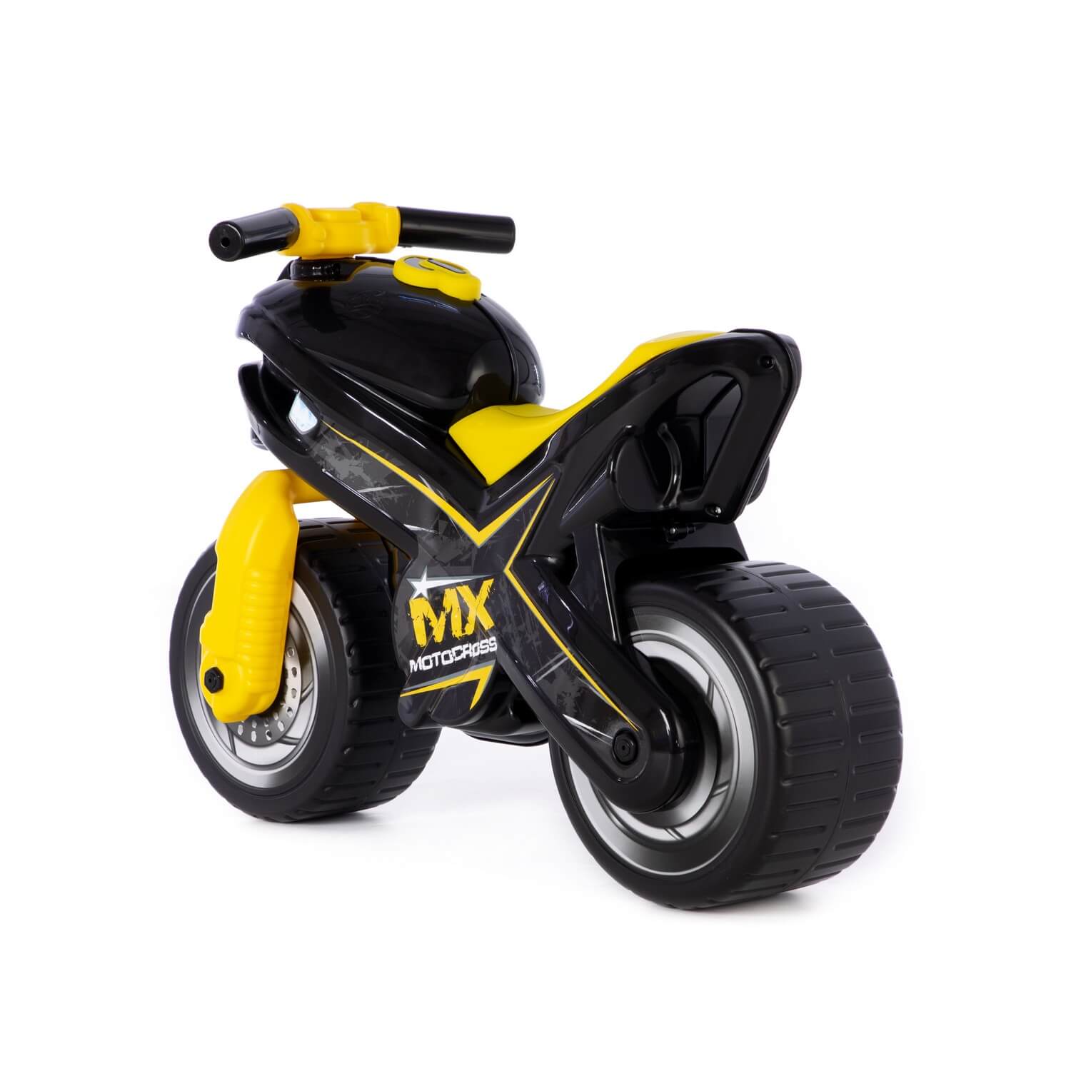 Каталка мотоцикл МХ (чёрно-жёлтая)