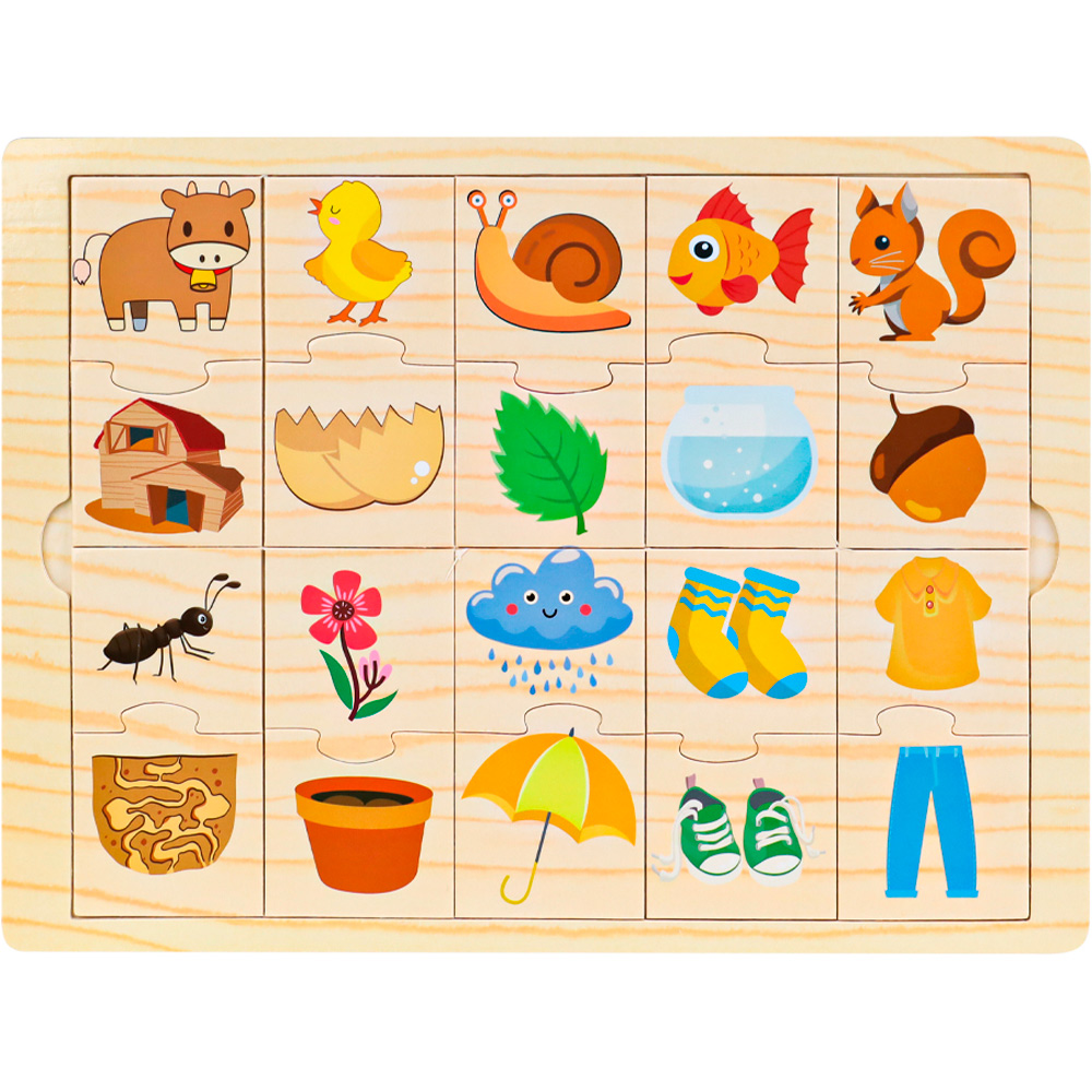 Деревянная пазл-рамка 30х22см (цвет микс)