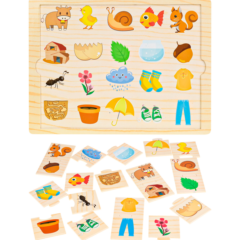 Деревянная пазл-рамка 30х22см (цвет микс)