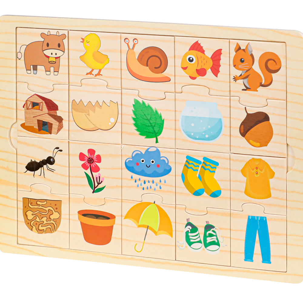 Деревянная пазл-рамка 30х22см (цвет микс)