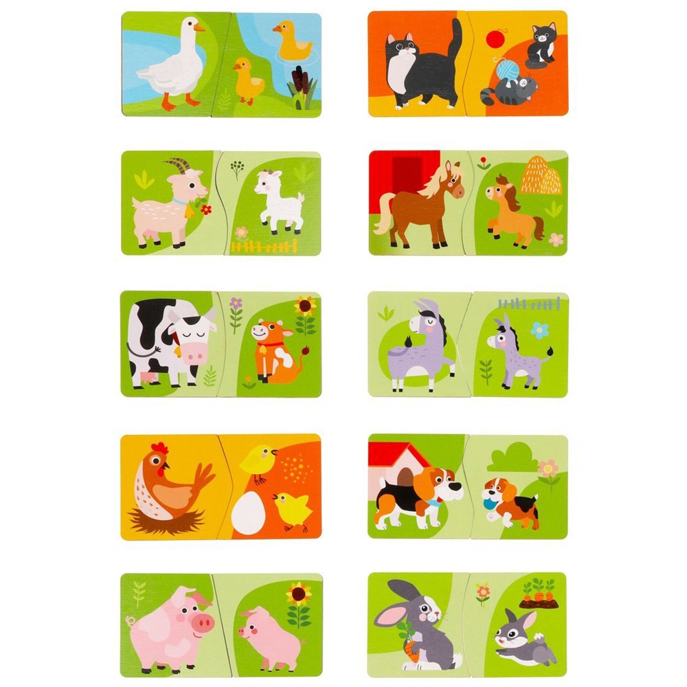 Пазлы-половинки Домашние животные Где чей малыш?