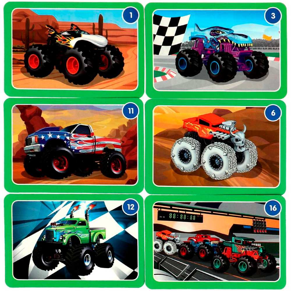 Мемо Карточная игра Умные игры Монстр-траки 170х125х40 мм 343982