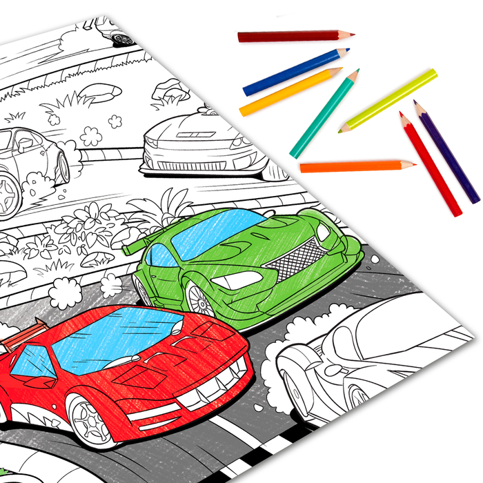 Раскраска гигант Гоночный трек