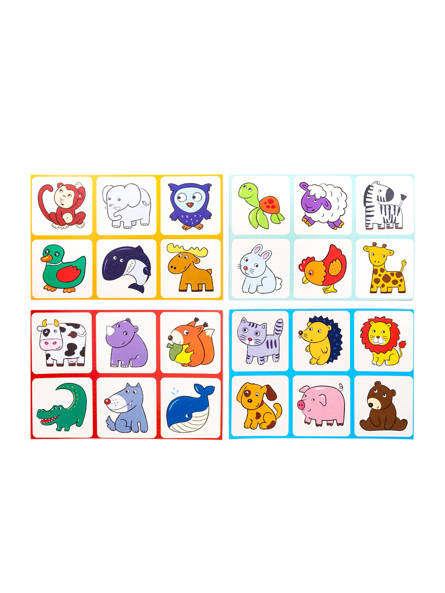 Лото для малышей Зверята (4 карточки, 24 фишки) Baby Toys