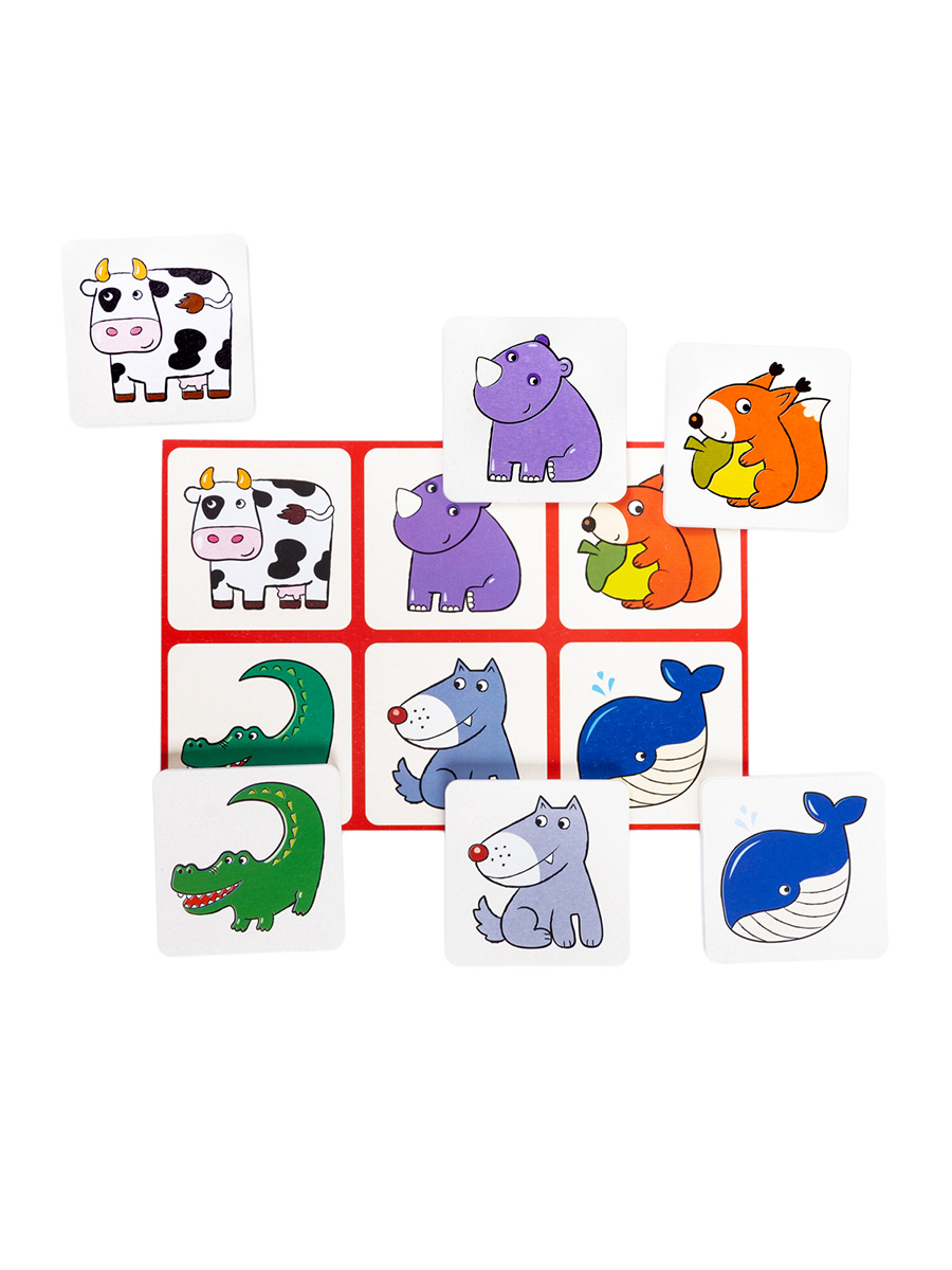 Лото для малышей Зверята (4 карточки, 24 фишки) Baby Toys