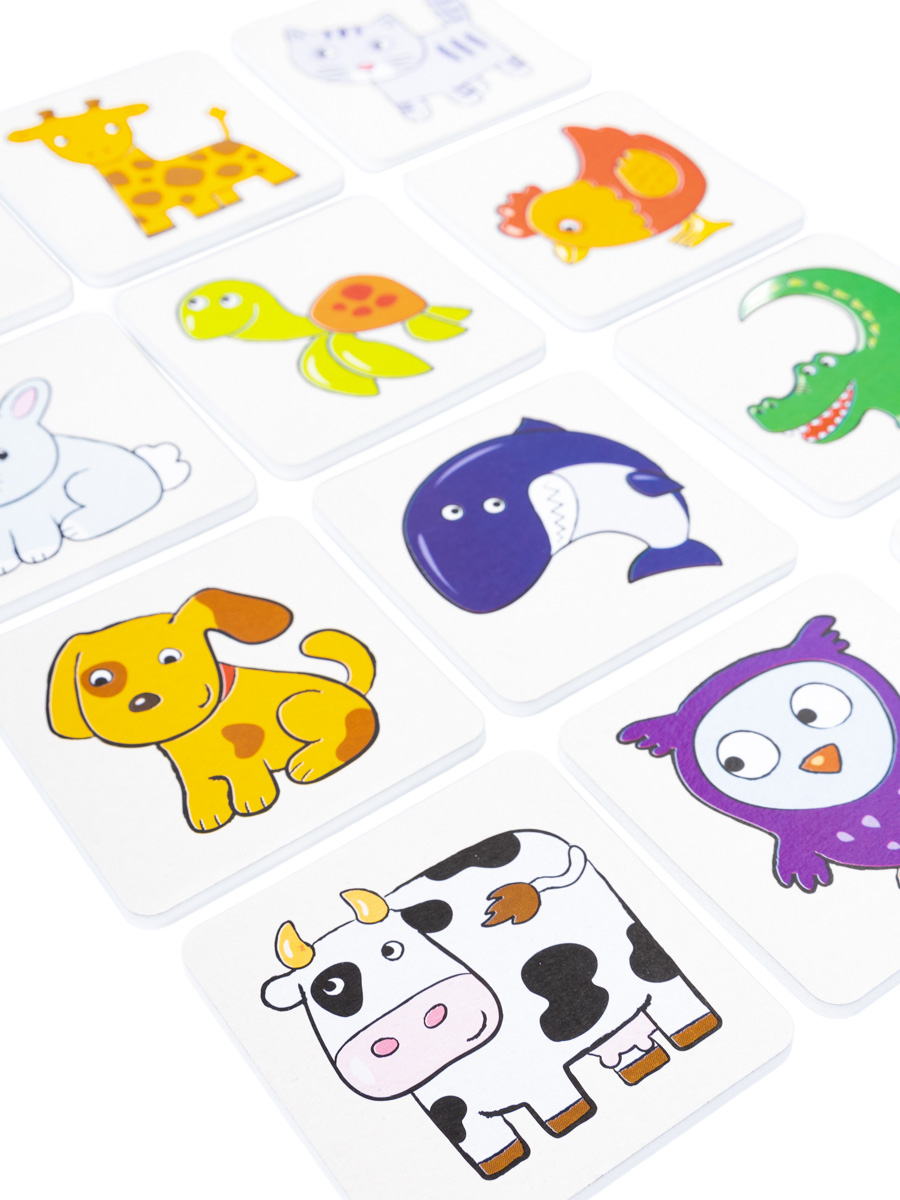 Лото для малышей Зверята (4 карточки, 24 фишки) Baby Toys