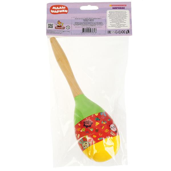 Игрушка деревянная Буратино Малышарики маракас 360260