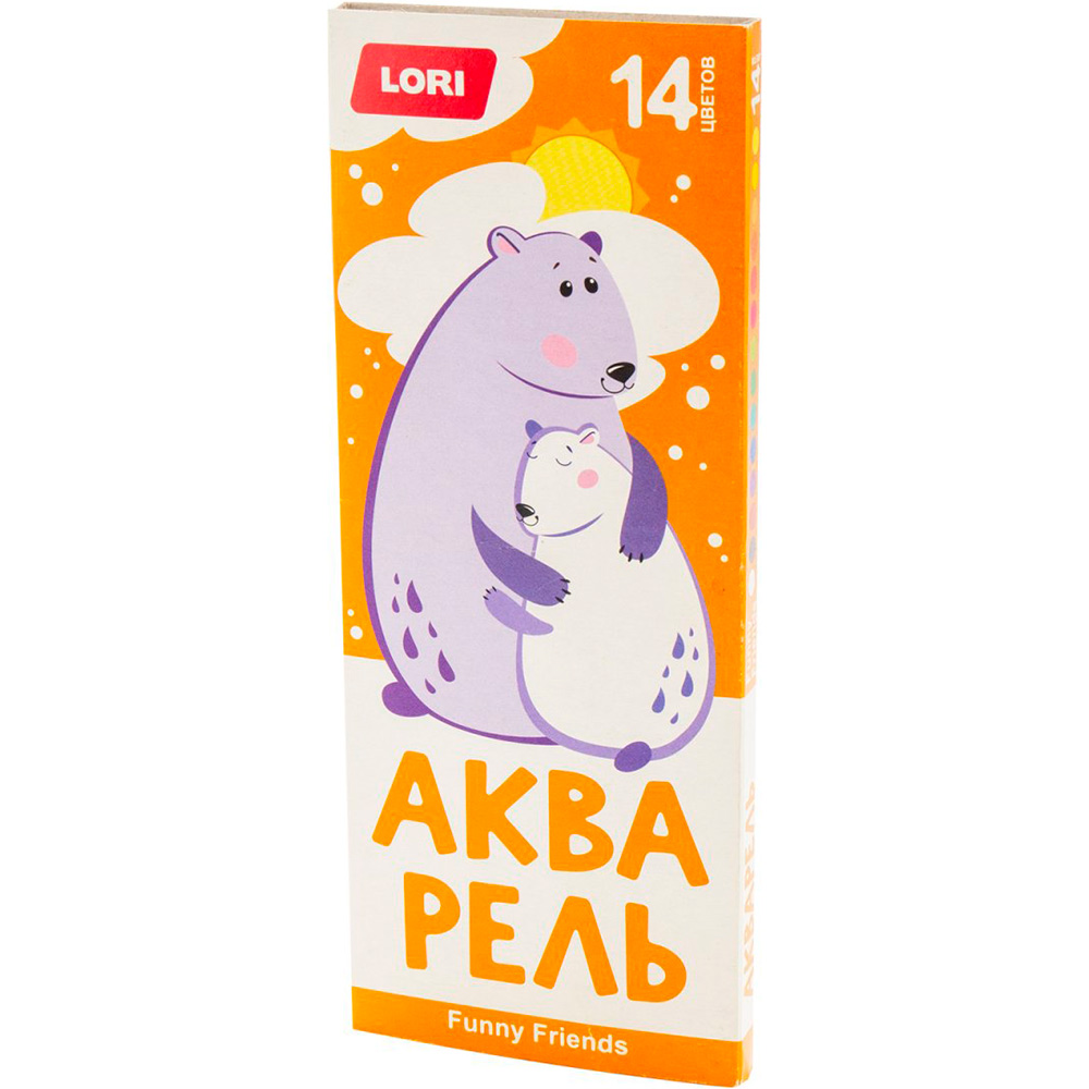 Акварель 14 цв. FUNNY FRIENDS Lori