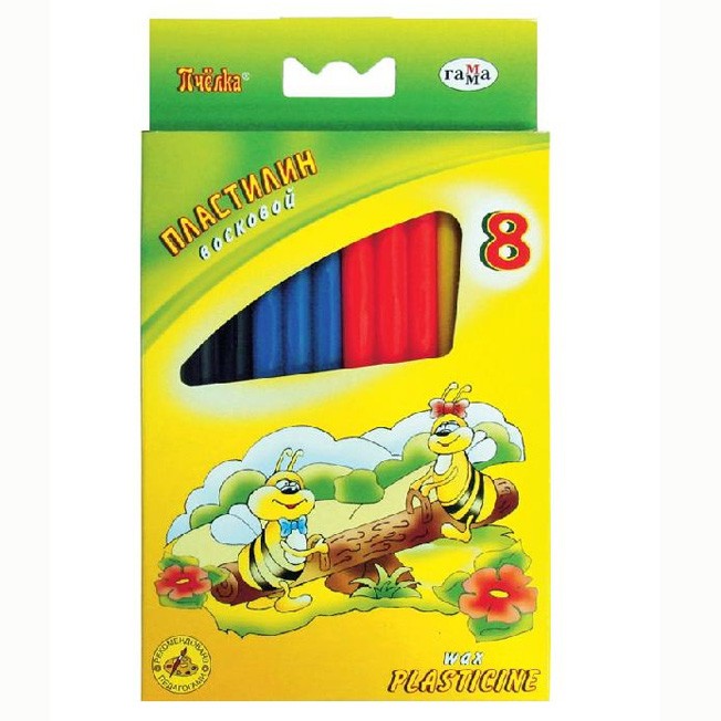 Пластилин 8цв Пчелка / Гамма