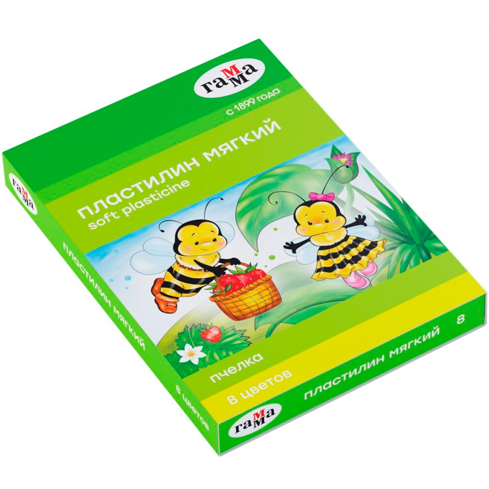 Пластилин 8цв Пчелка / Гамма
