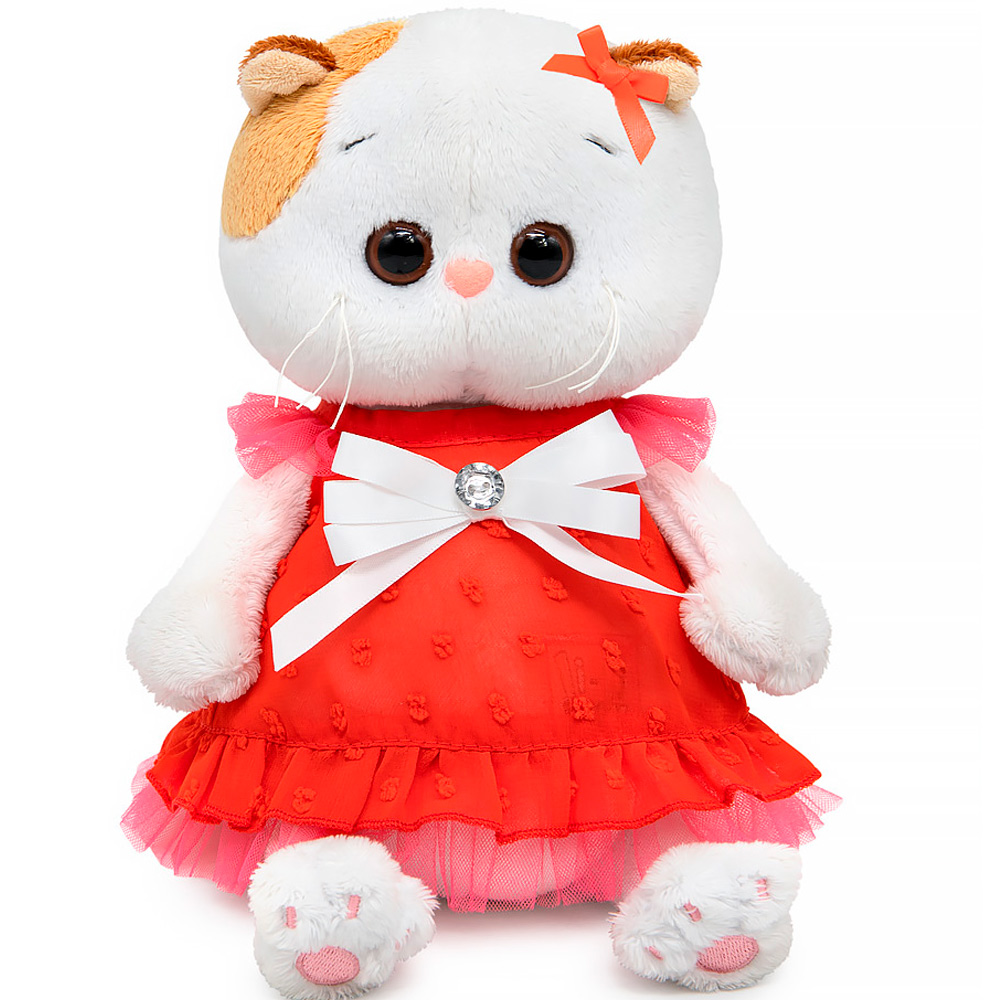 Кошечка Ли Ли Baby в платье с белым бантом